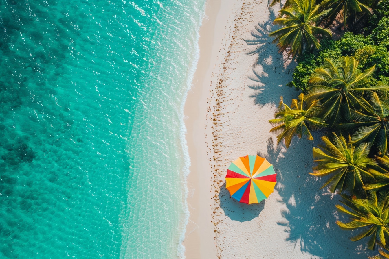 The splendor of a paradise beach